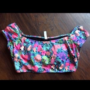 Off the shoulder bikini top crop top